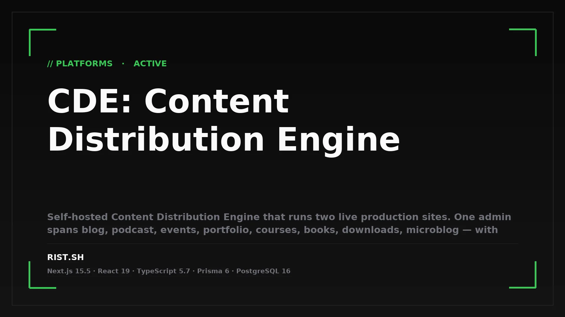 CDE: Content Distribution Engine