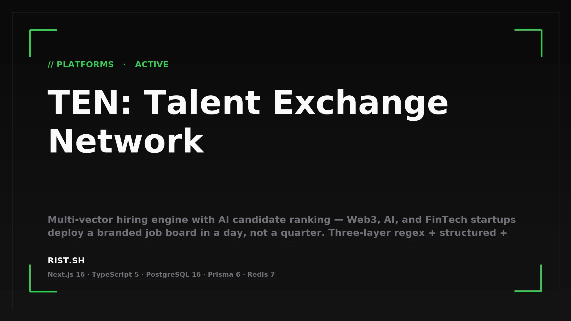 TEN: Talent Exchange Network