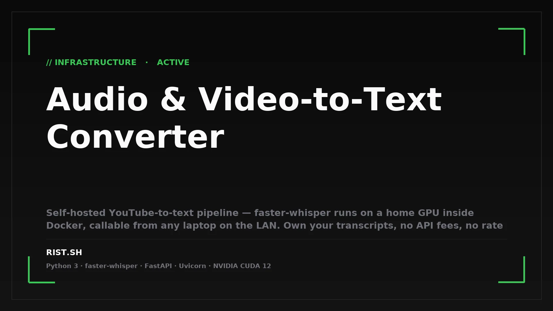 Audio & Video-to-Text Converter